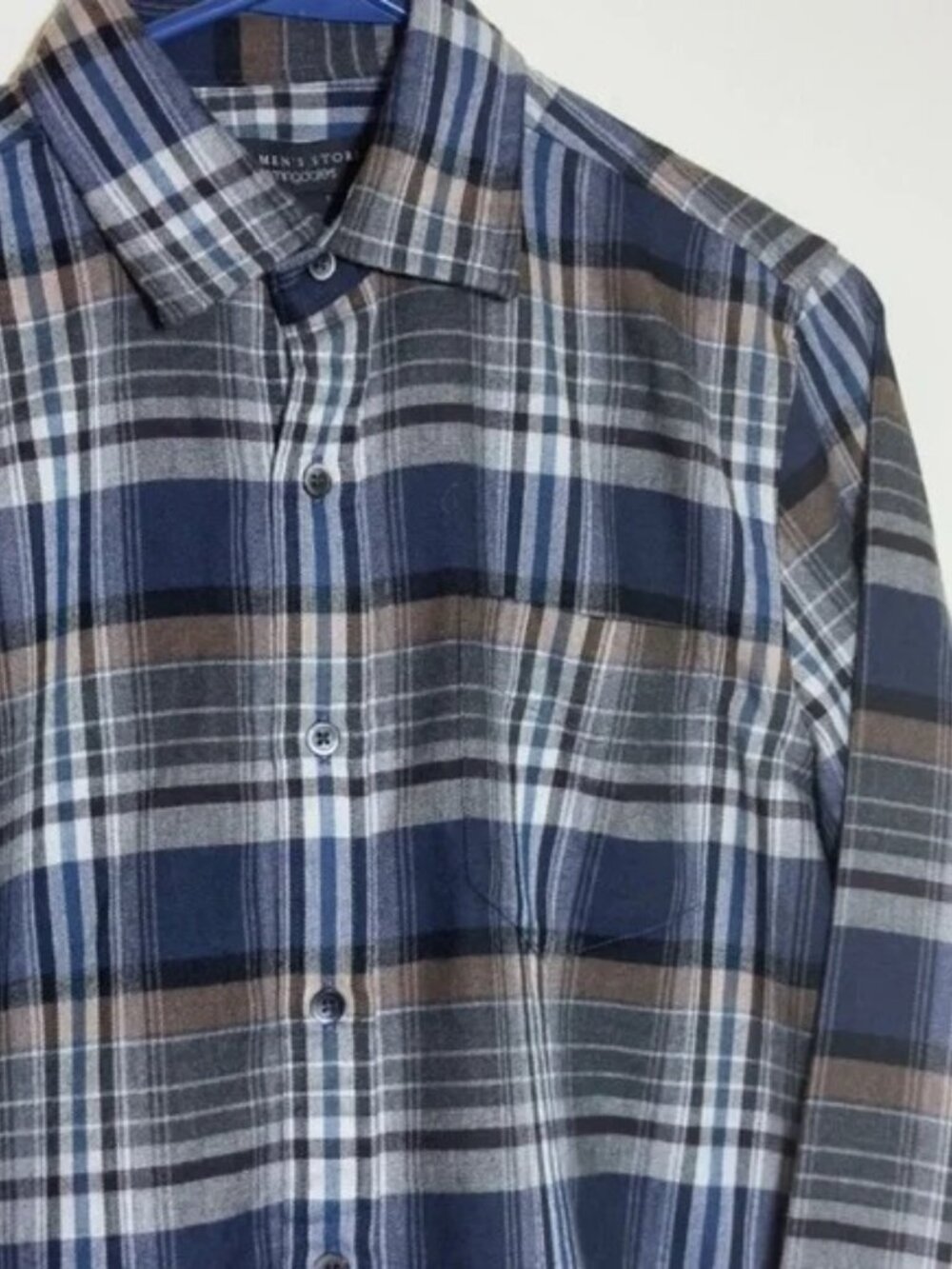 Bloomingdale's Men's Long Sleeve Button Checkered Flannel Shirts Multi Sizes - Picture 2 of 10
